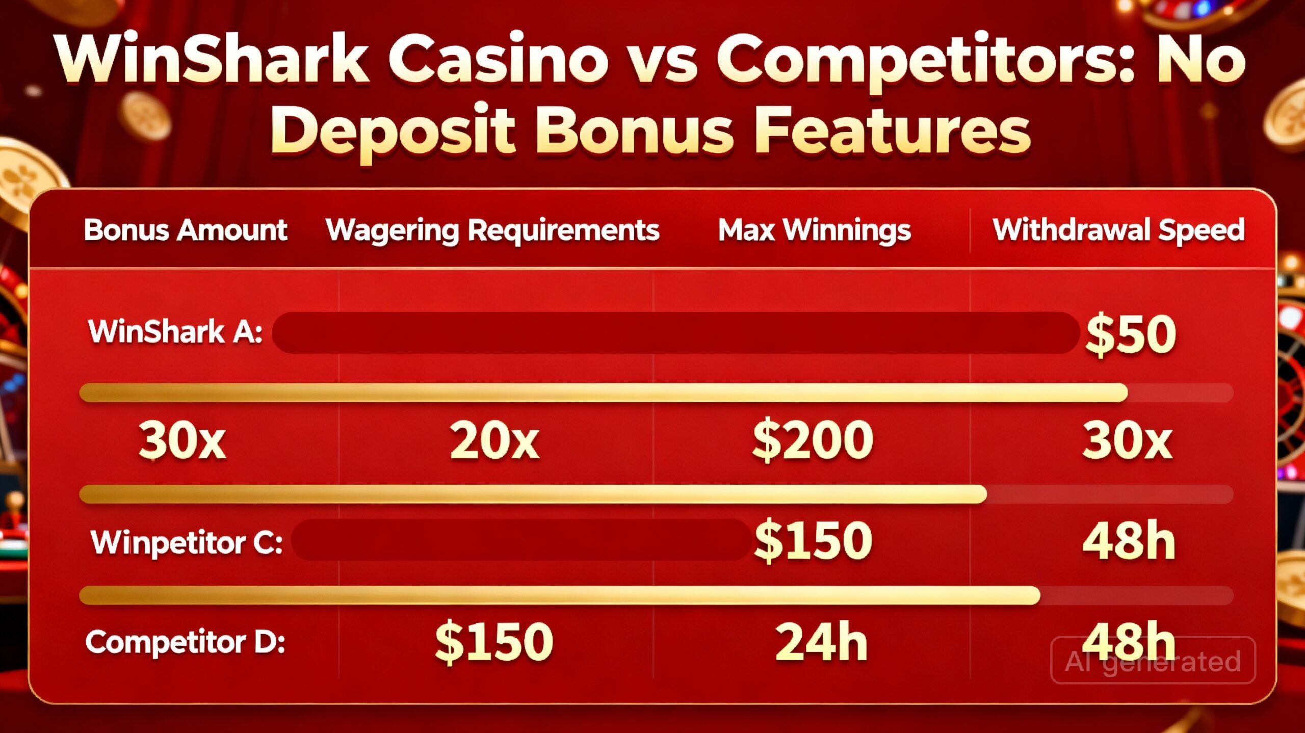 WinShark vs. Konkurrenz – No Deposit Bonus Vergleich 2025